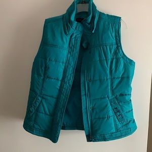 Blue puffer vest